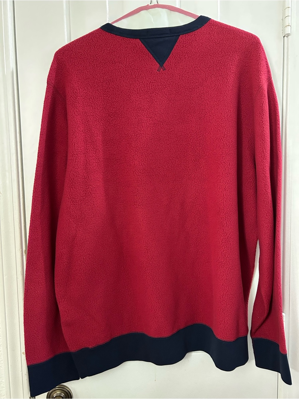 Polo Ralph Lauren Red Men's Pile Fleece Letterman Sweatshirt - Picture 2 of 5